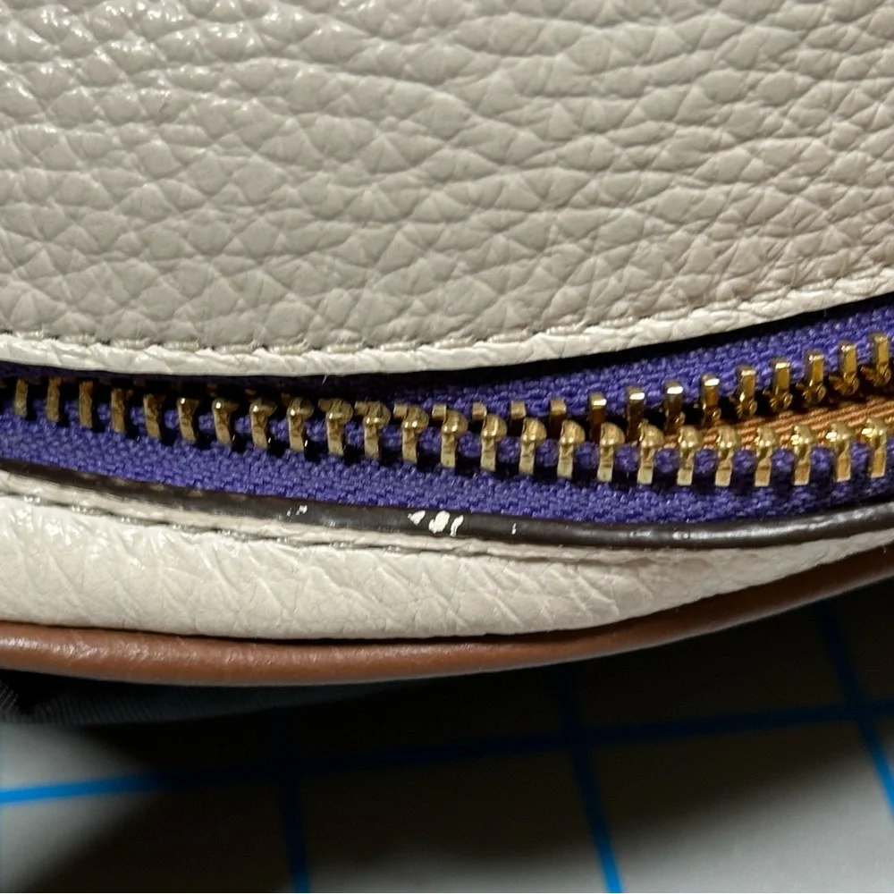 COACH Mini Court Pebbled Leather Backpack White With Rainbow Coach PRIDE Logo - Picture 11 of 16